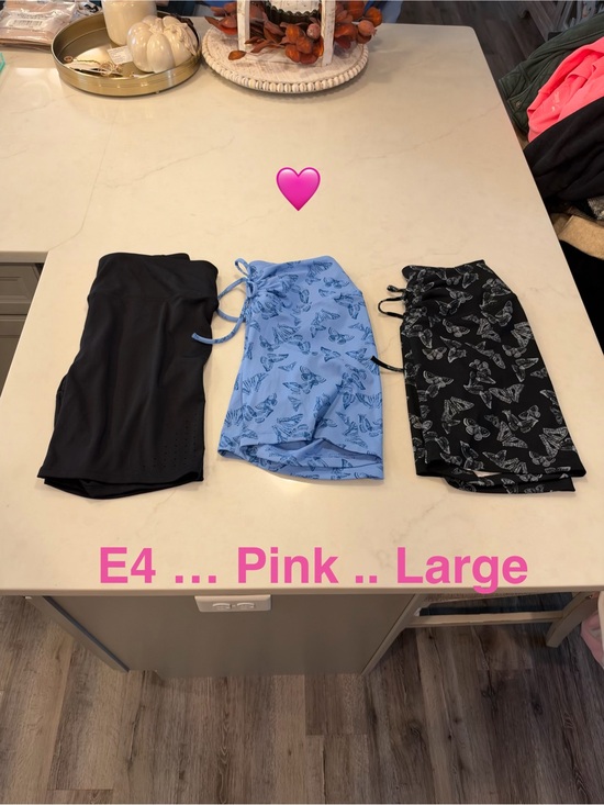 PINK Victoria's Secret Pants - PINK Victoria's Secret Black, Light Blue & Black Butterfly Bike Shorts Set of 3